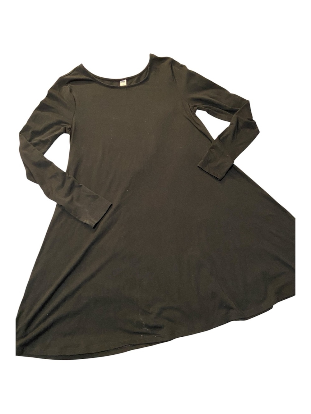 Old Navy Black Long-Sleeve A-Line Swing Dress